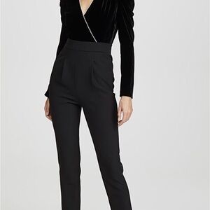 Veronica Beard Black Velvet Jumpsuit